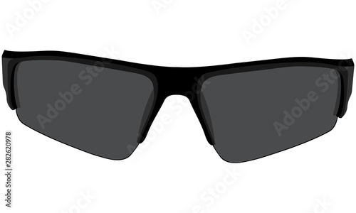 Fashion sport sunglasses with black frames