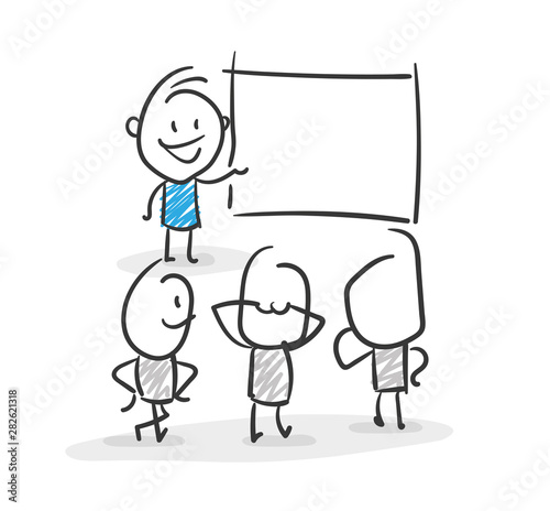 Stickman Blue: Presentation, Lesson, School. (Nr. 25)	