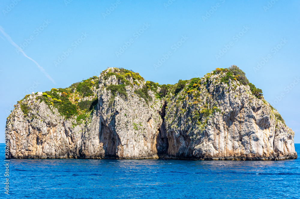 Italy, Capri, view of the Monacone rock