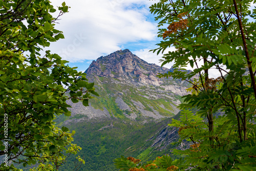 View from Husoy village. Troms county  Norway.