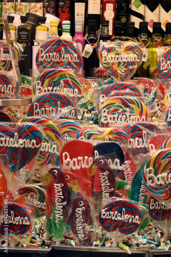 Barcelona Sweet Lollipop in La Boqueria market © Law