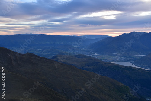 Sunrise on New year's Day in Queenstown, New Zealand © Yujun