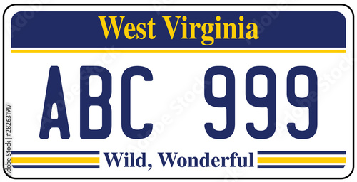 Vehicle registration plates of West Virginia