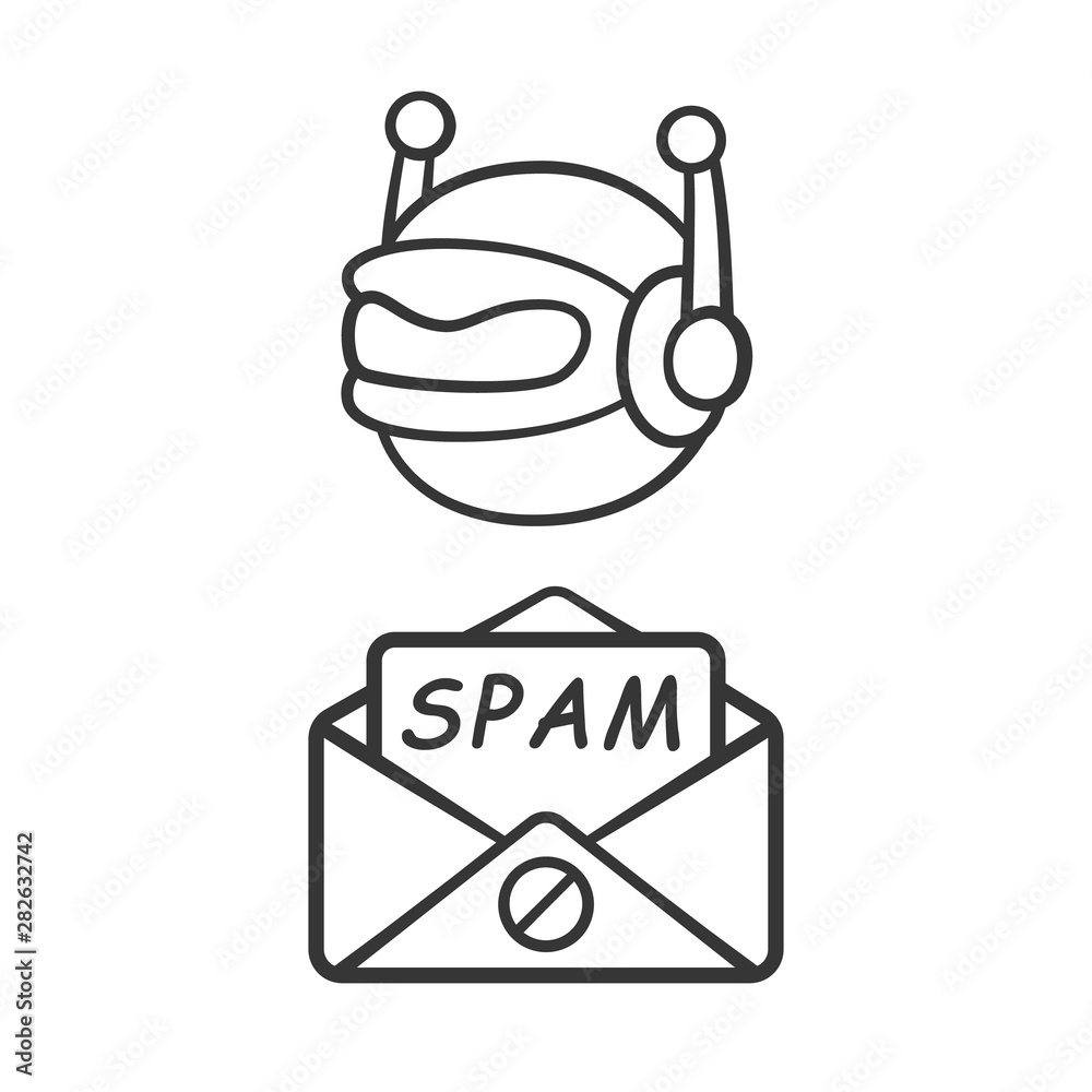 Spambot linear icon Spambot linear icon