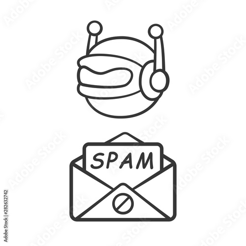 Spambot linear icon