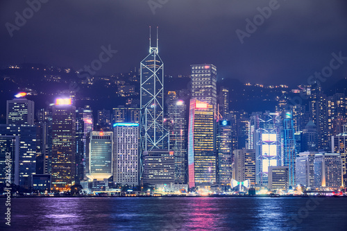 Wallpaper Mural Hong Kong skyline at night Torontodigital.ca