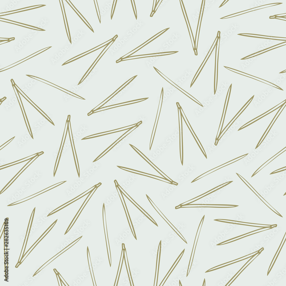 Simple abstract wallpaper design with thorns on light stone gray background.