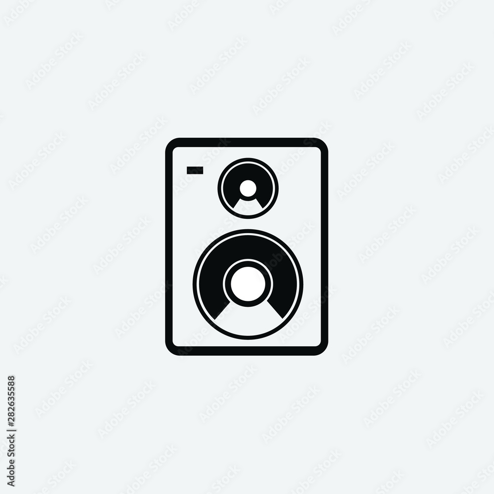 sound speaker vector icon illustration design grey background