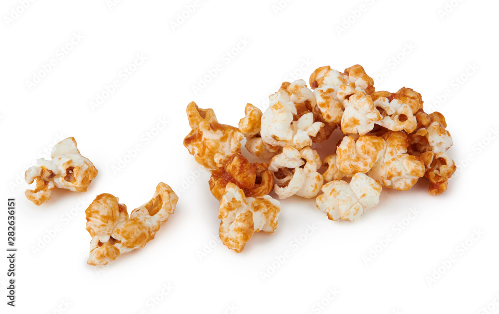 Popcorn on white Popcorn on white