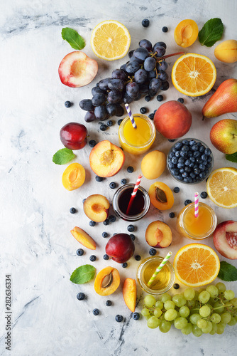 Fototapeta Naklejka Na Ścianę i Meble -  Various fruit juice