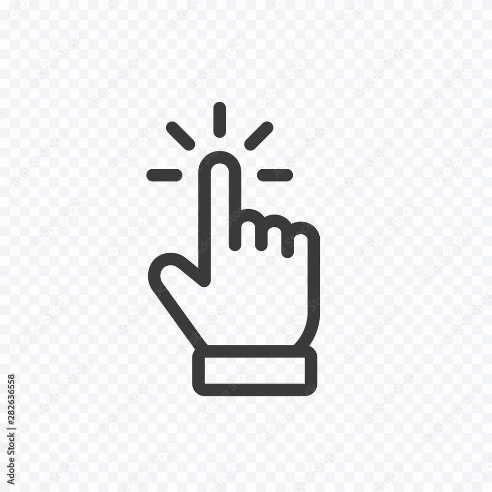 Hand click icon. Vector mouse pointer symbol Stock Vector