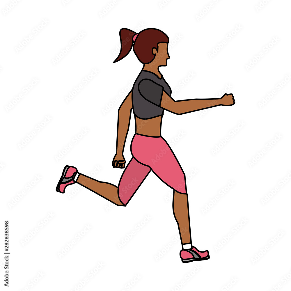 fitness sport lifestyle workout cartoon