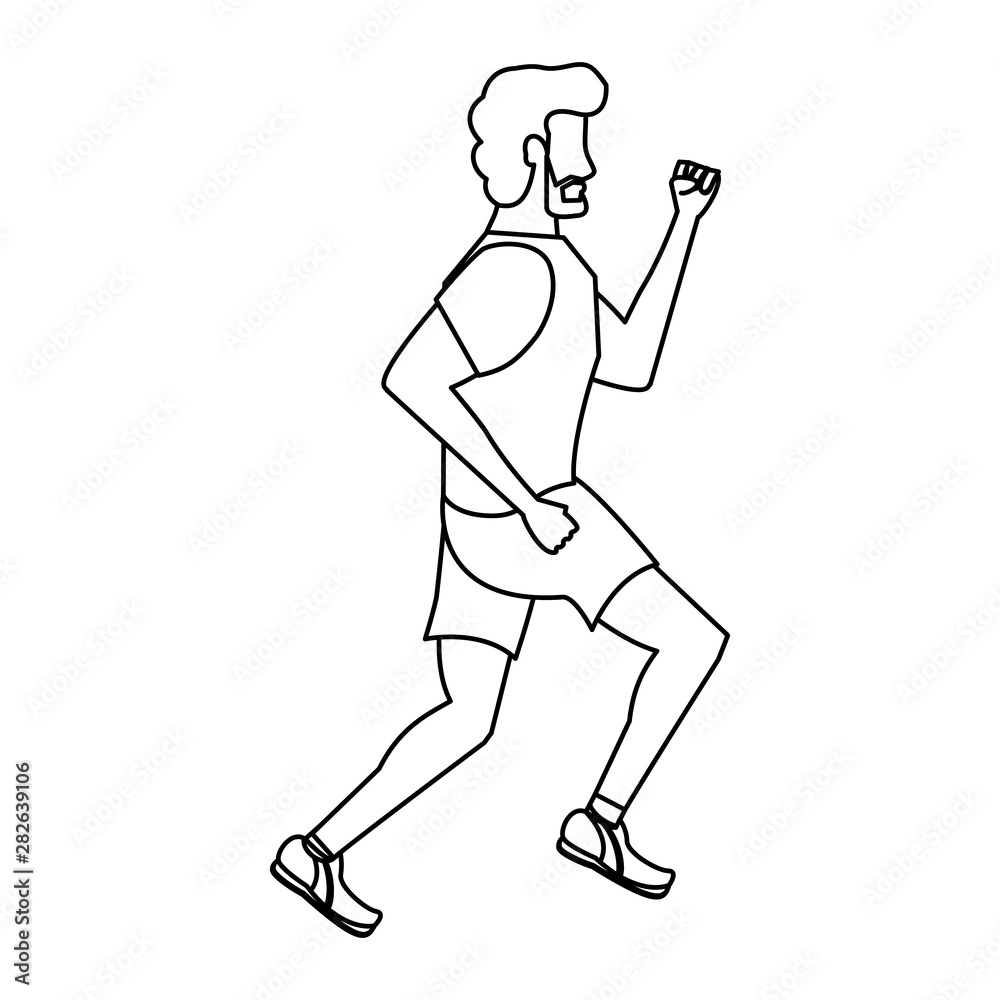 fitness sport lifestyle workout cartoon in black and white fitness sport lifestyle workout cartoon in black and white