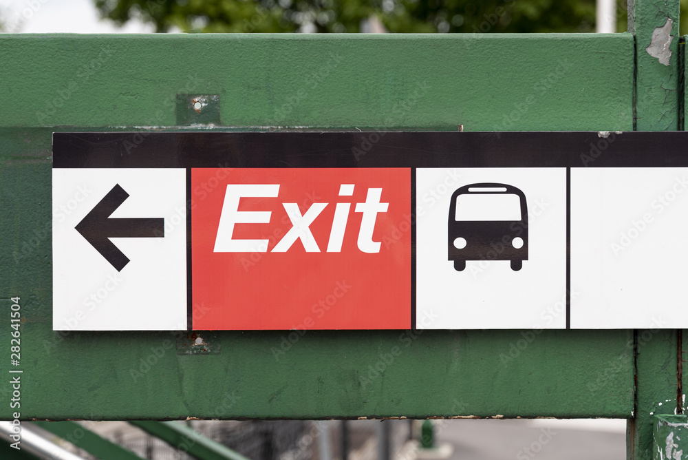 Exit sign closeup Exit sign closeup