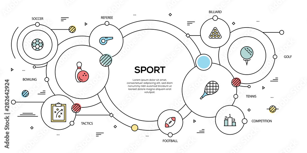 SPORT VECTOR CONCEPT AND INFOGRAPHIC DESIGN