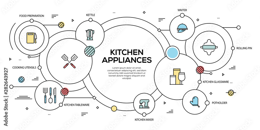 KITCHEN APPLIANCES VECTOR CONCEPT AND INFOGRAPHIC DESIGN KITCHEN APPLIANCES VECTOR CONCEPT AND INFOGRAPHIC DESIGN