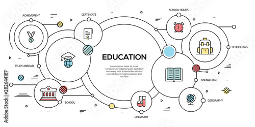 EDUCATION VECTOR CONCEPT AND INFOGRAPHIC DESIGN