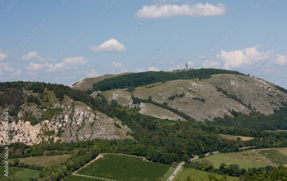 Obraz premium The summit of Palava, Devin, in the Czech Republic