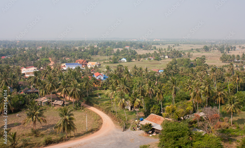 A village near Kampot in Cambodia