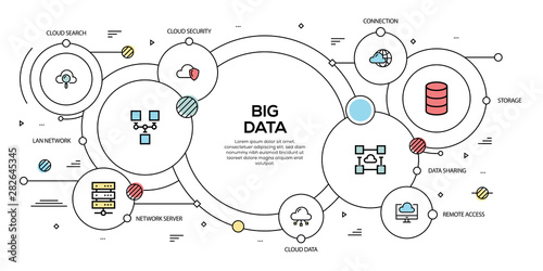 BIG DATA VECTOR CONCEPT AND INFOGRAPHIC DESIGN photo