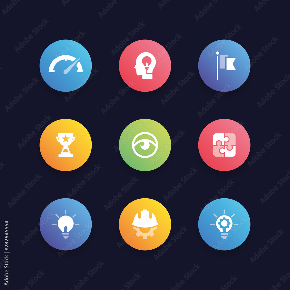 Fototapeta premium VISION FILLING ICON SET