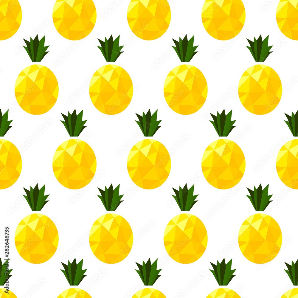 Pineapple low poly pattern Pineapple low poly pattern