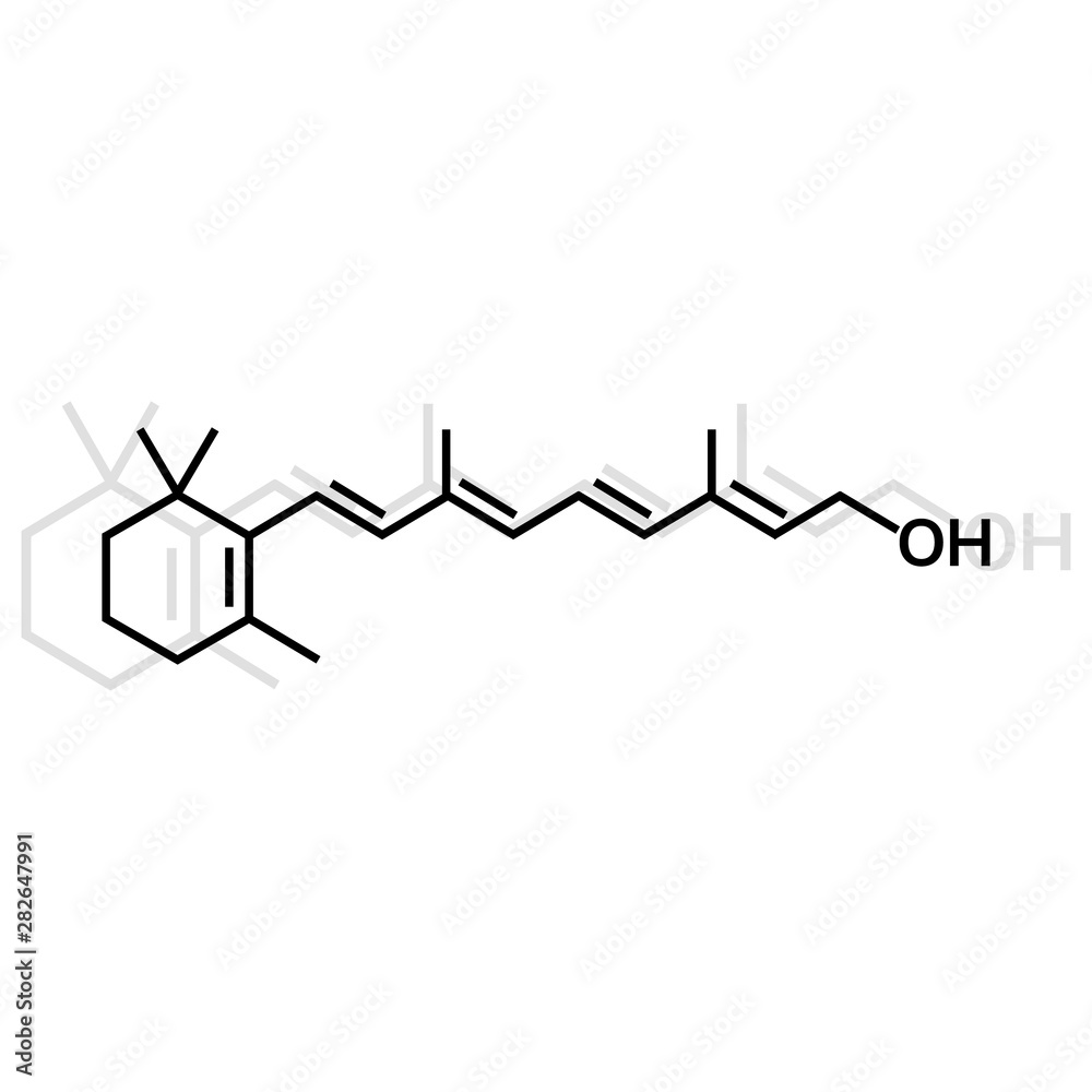Retinol or vitamin A chemical formula Retinol or vitamin A chemical formula