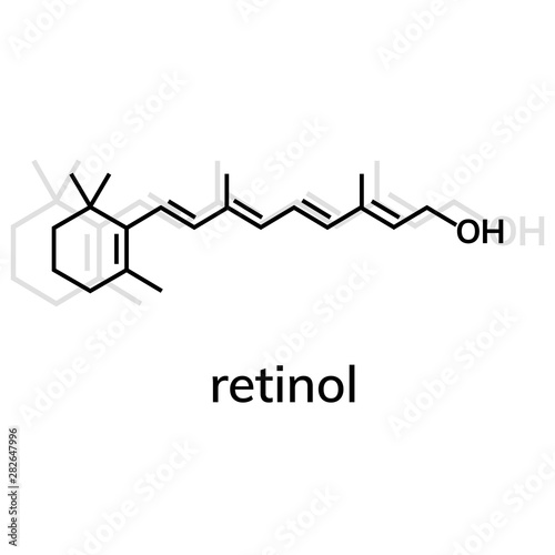 Retinol or vitamin A chemical formula