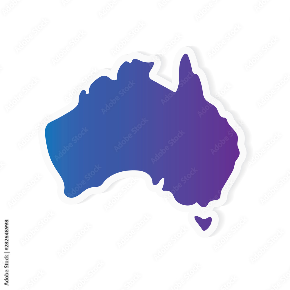 gradient Australia map- vector illustration gradient Australia map- vector illustration