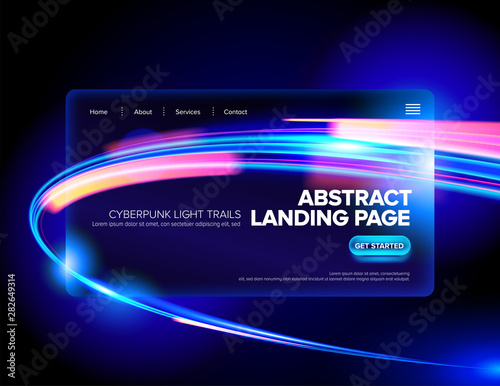 Abstract Cyberpunk Landing Page