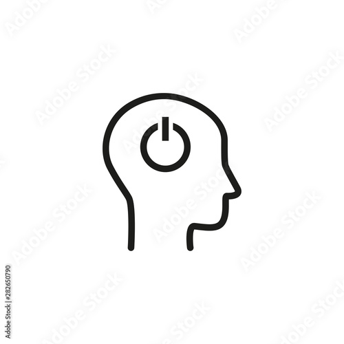 Power of mind line icon. Head, switch, creativity. Intelligence concept. Can be used for topics like imagination, business, innovation