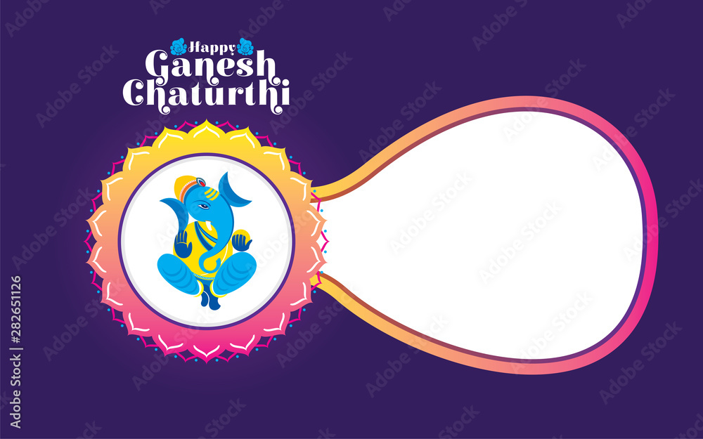 Fototapeta premium Ganesh Chaturthi festival of india banner design