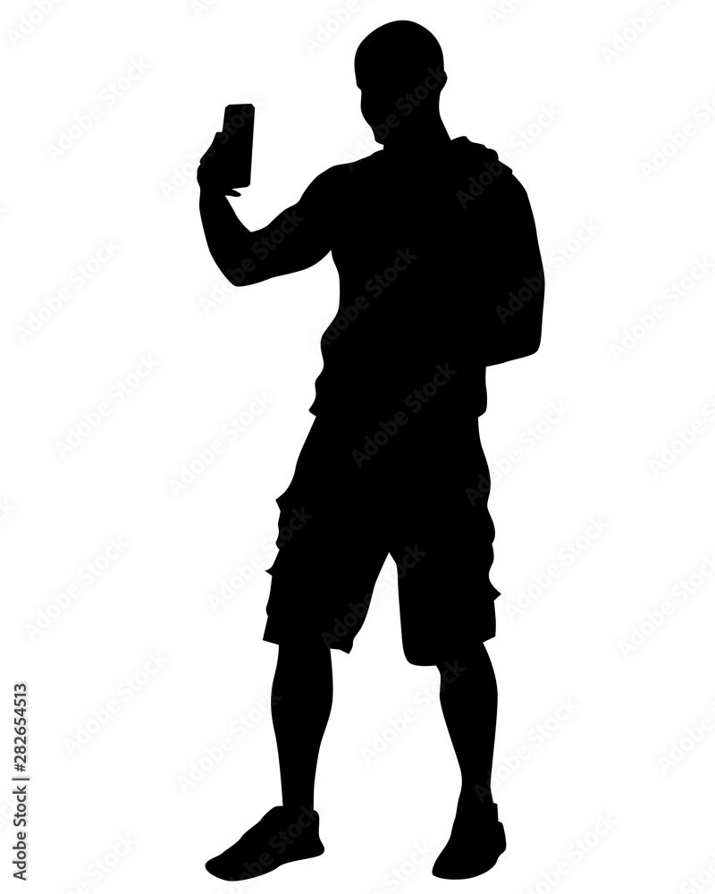 Man with a photo camera on white background Man with a photo camera on white background