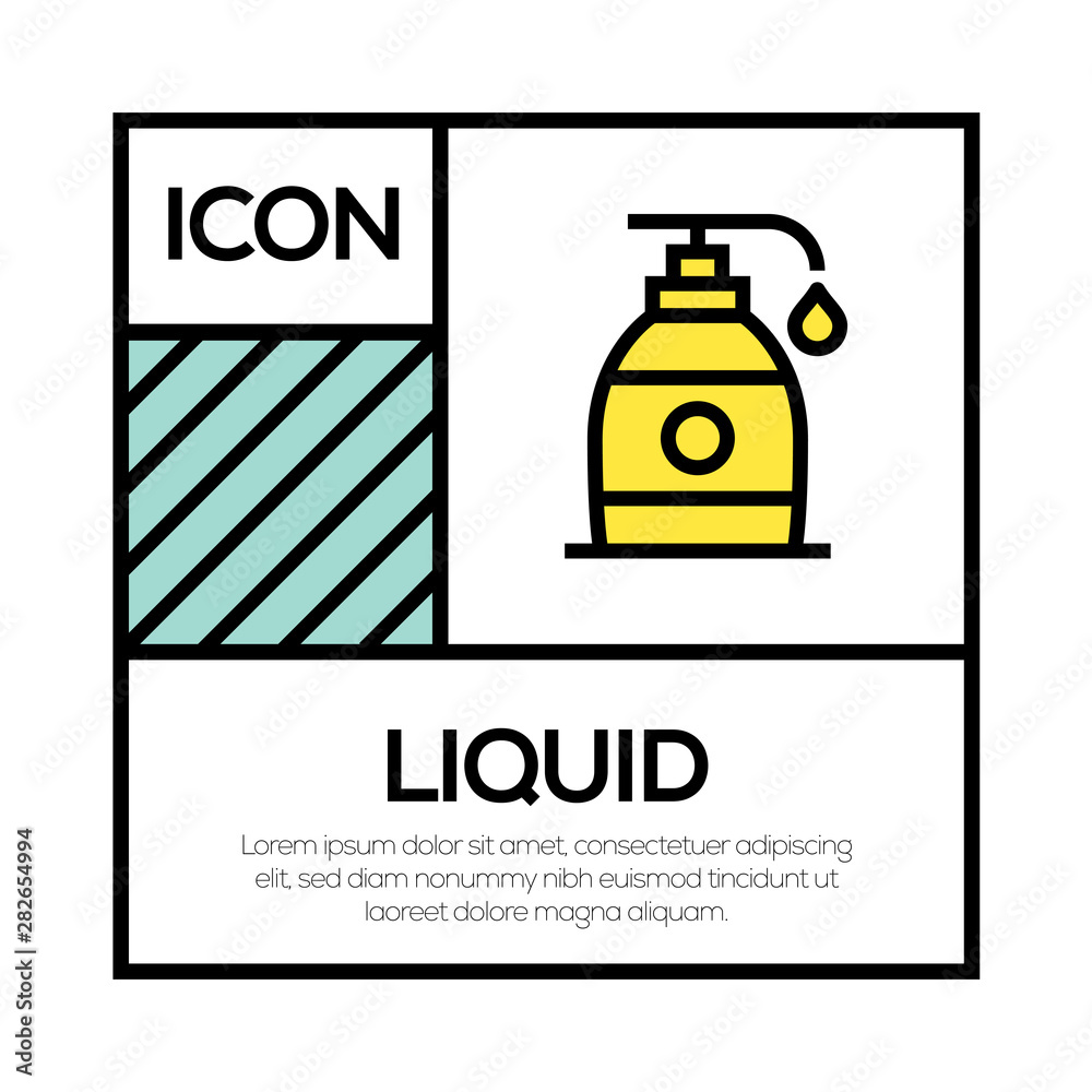 Naklejka premium LIQUID ICON CONCEPT
