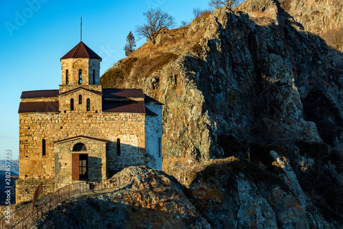 View of beautiful old Shaona Church in Russia photo