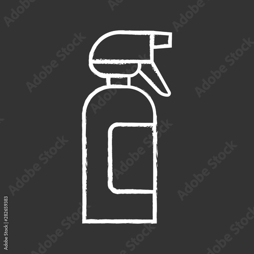 Spray bottle glyph icon. Dump sprayer for hair. Hairdressing instrument. Professional hairstyling. Hairstylist accessory. Silhouette symbol. Negative space. Vector isolated illustration