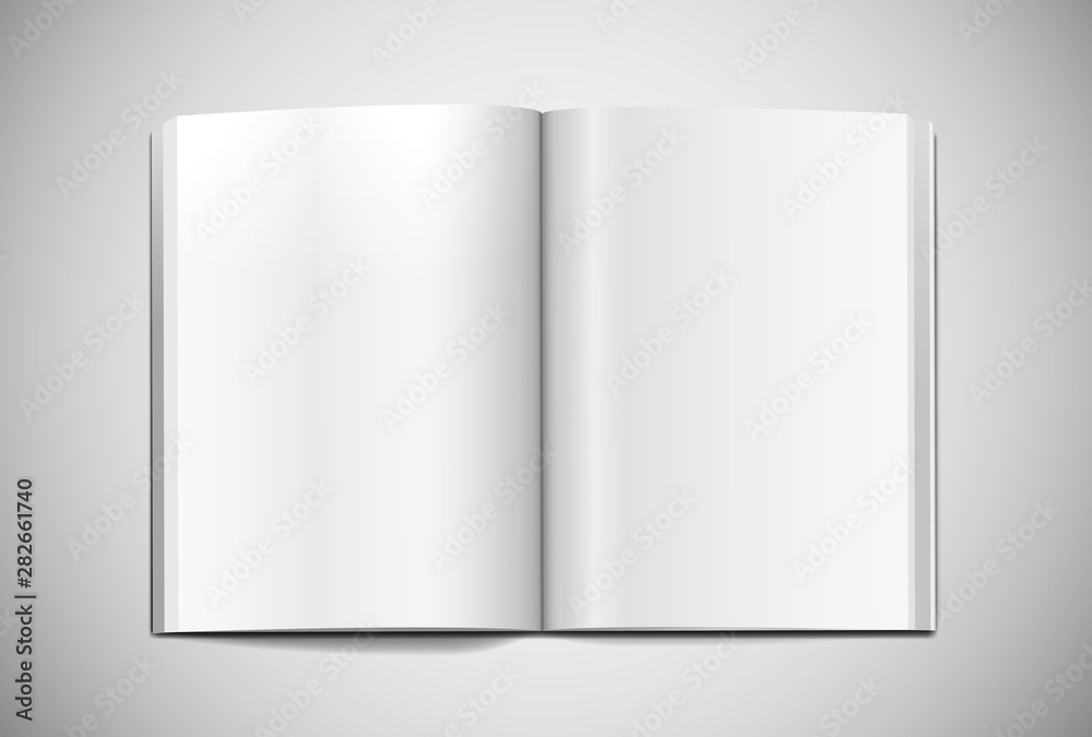 Fototapeta premium Magazine Mockup Spread Template Realistic Light