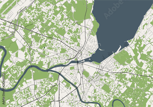 map of the city of Geneva, Switzerland