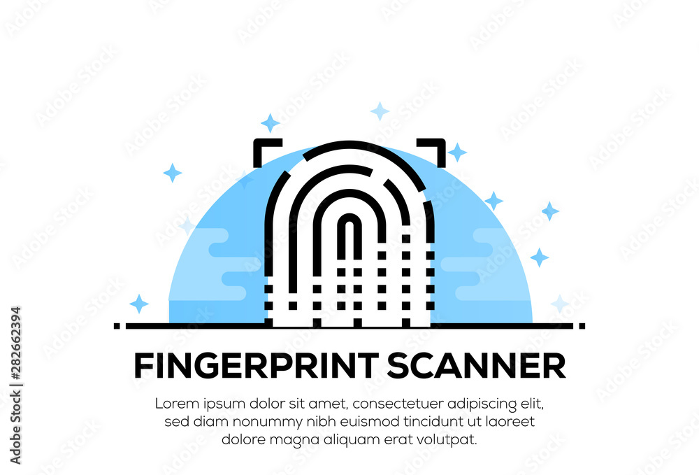 Naklejka premium FINGERPRINT SCANNER ICON CONCEPT