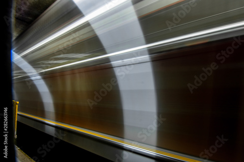 moving escalator in shopping center