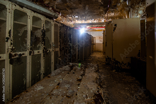 abandoned industrial interior
