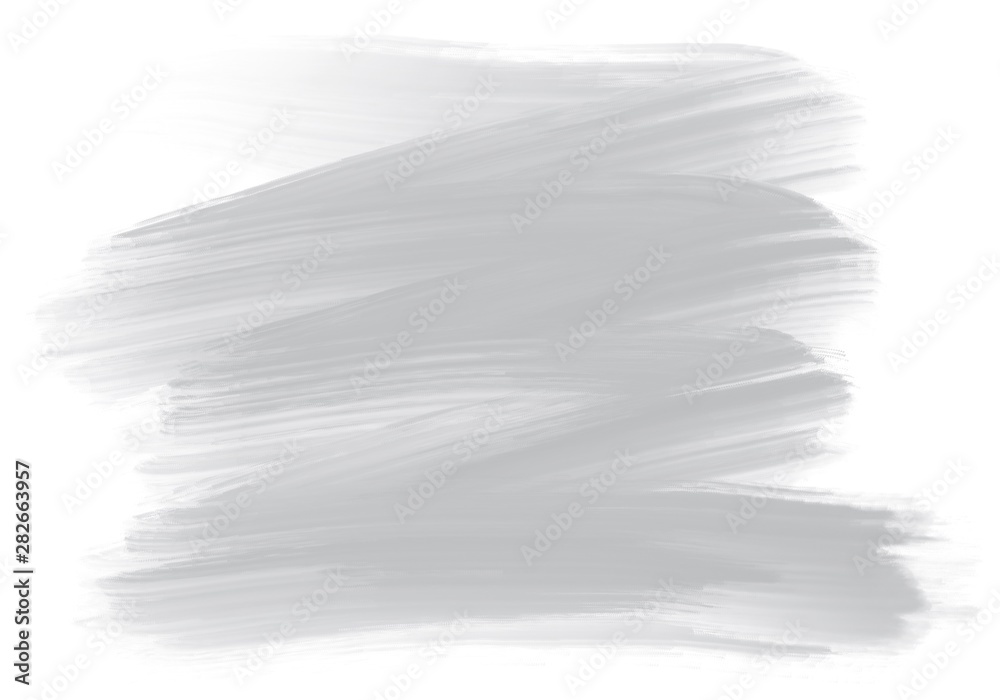 silver grey hand drawn oil paint zig zag brush stroke pattern on white  background Stock Illustration