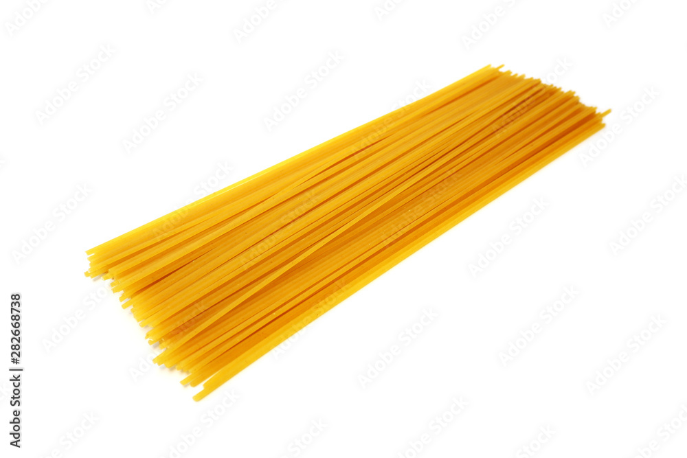 Spaghetti on white background close up isolated Spaghetti on white background close up isolated