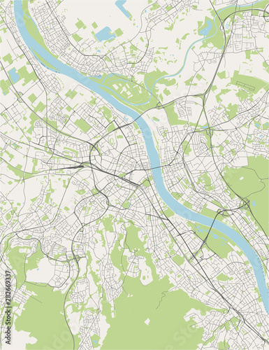 vector map of the city of Bonn  Germany  North Rhine-Westphalia  Cologne