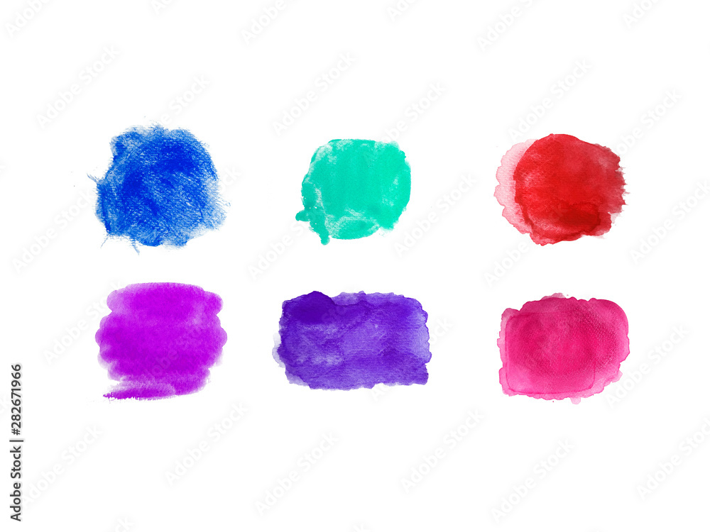 Abstract watercolor hand paint texture, isolated on white background