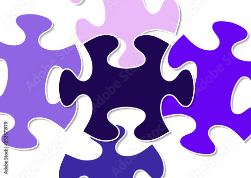 Abstract background from bright puzzle pieces. The composition is an unfinished puzzle.