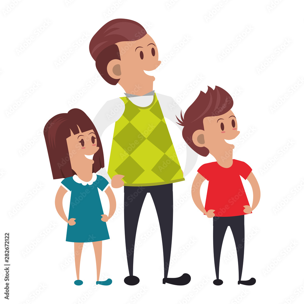fathers day family celebration cartoon fathers day family celebration cartoon