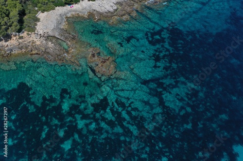 Fototapeta Naklejka Na Ścianę i Meble -  Aerial view to ocean and coast