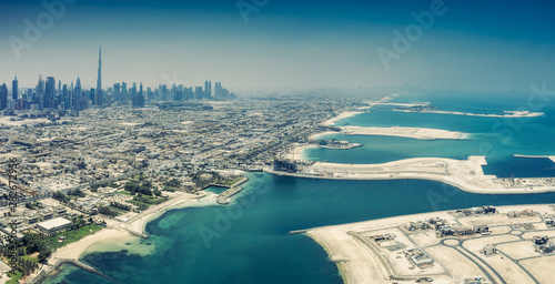 Photography Aerial view on Dubai, UAE, on a summer day.