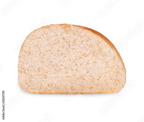 sliced bread isolated on white background